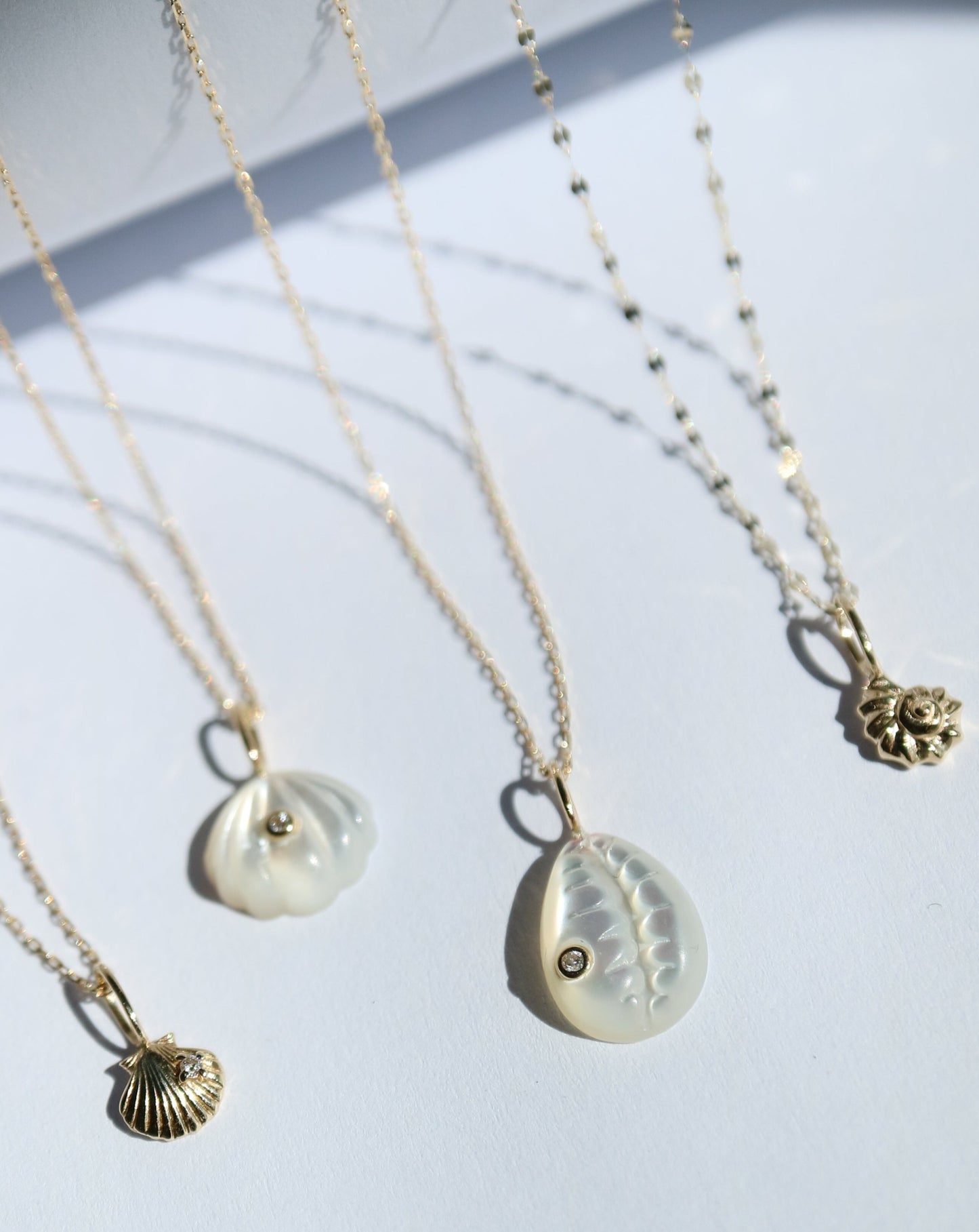 9kt gold Cowrie Shell Necklace