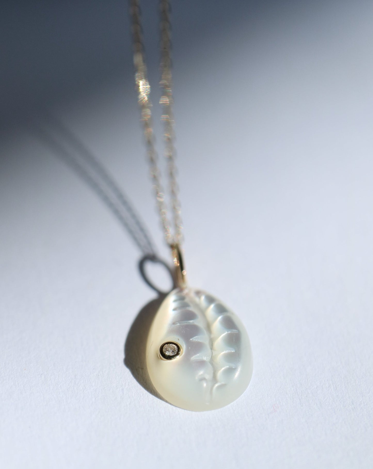 9kt gold Cowrie Shell Necklace