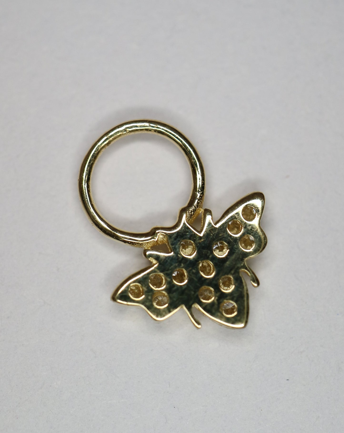 9ct gold bee charm with diamonds
