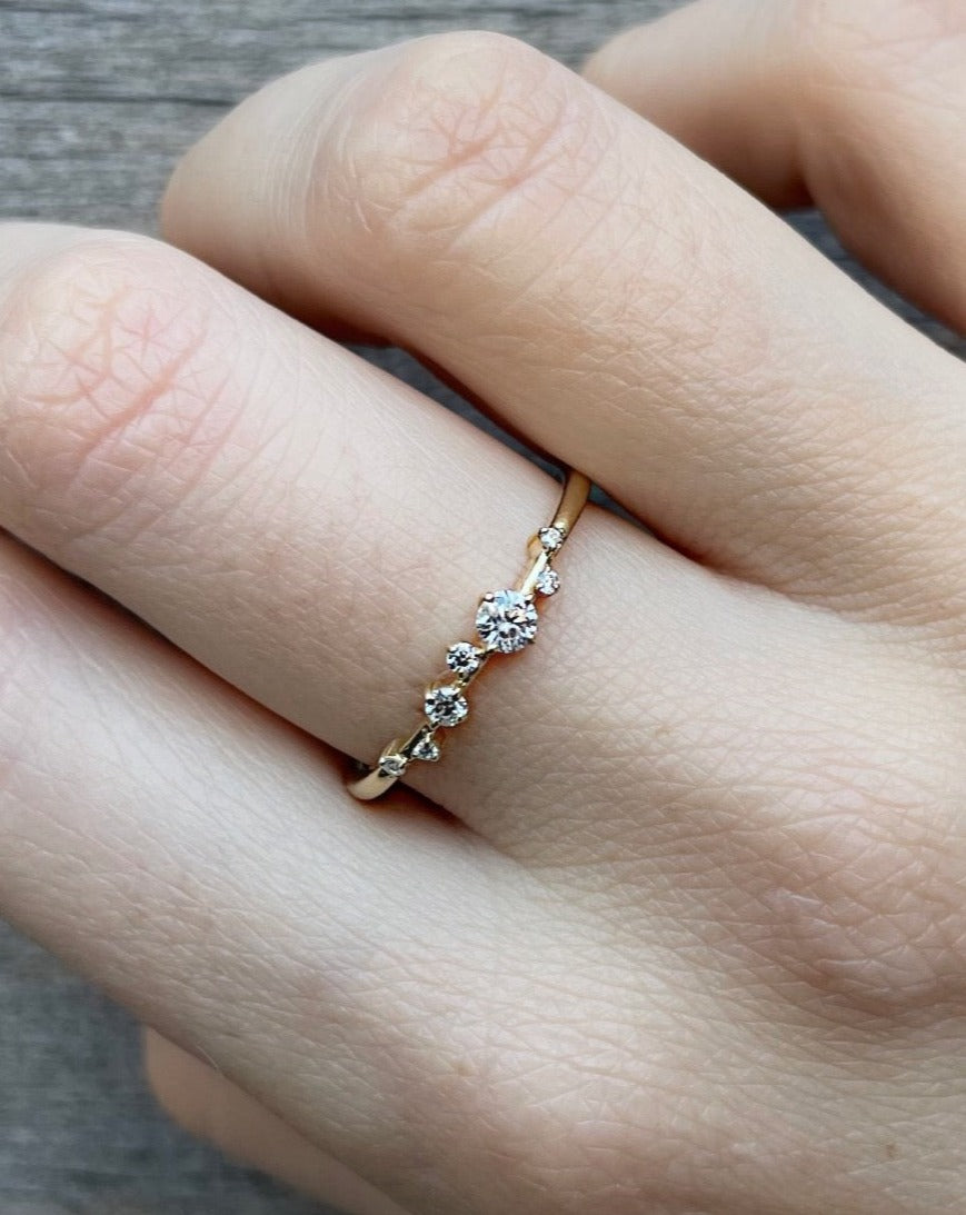 9kt gold Constellation Ring by Smith Jewellery