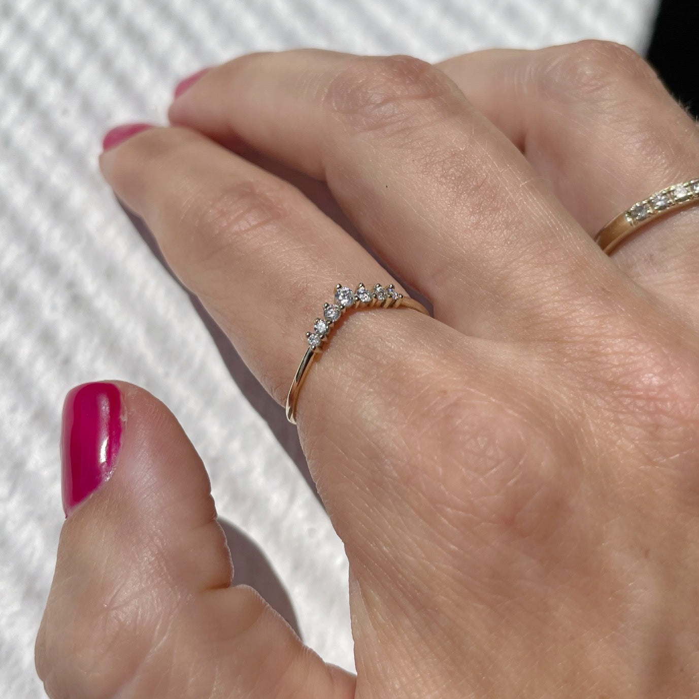 9kt gold Little Wish Diamond Ring