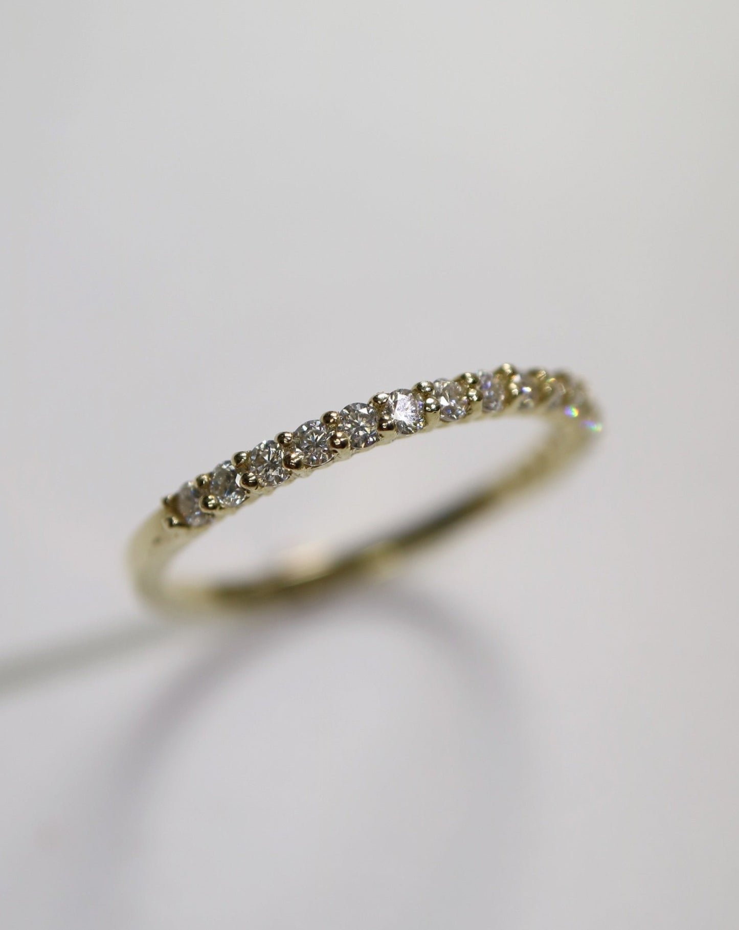 9kt gold half eternity wedding band