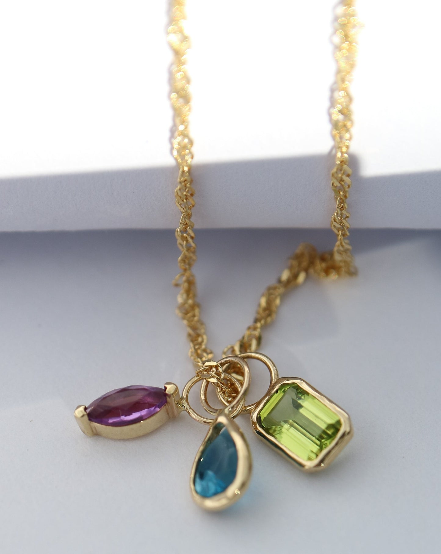 9ct gold gemstone charms
