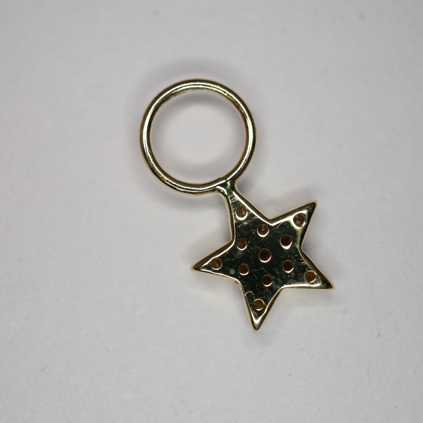 9ct gold diamond star charm