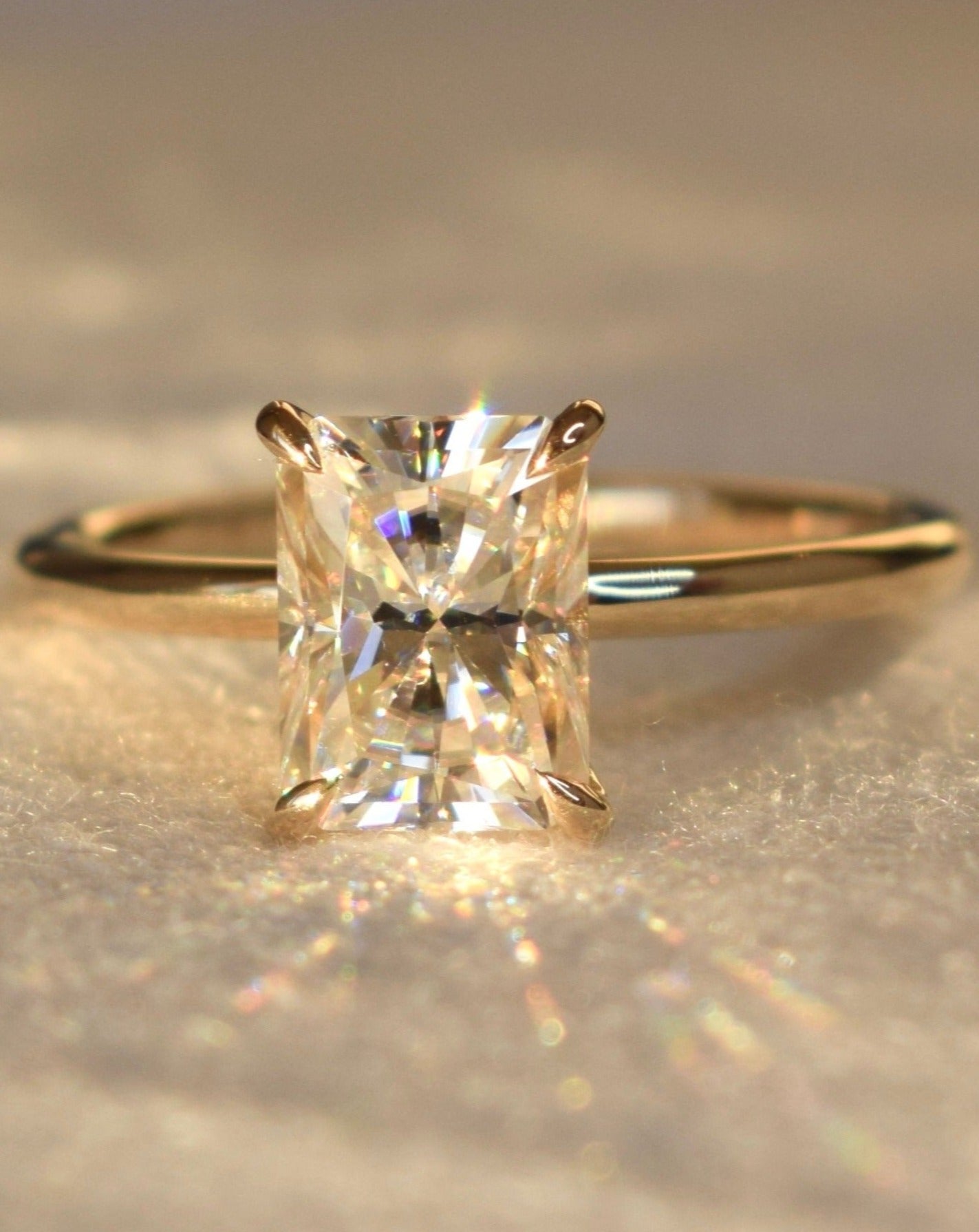 2ct Radiant Solitaire Engagement Ring