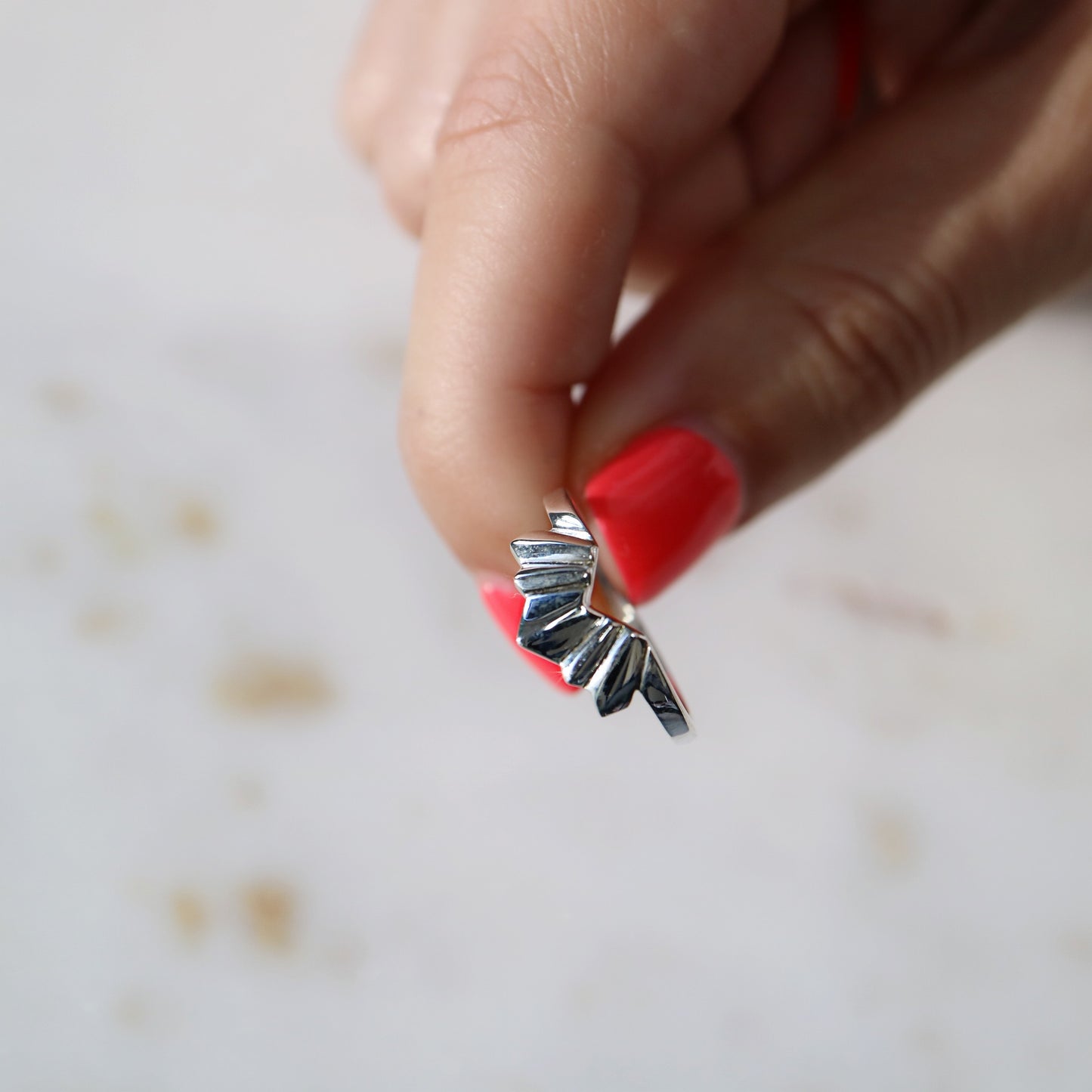 Silver Dawn Ring by Maiden Stone jewellery