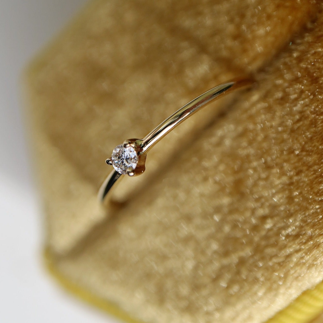 14ct gold Diamond stacking ring