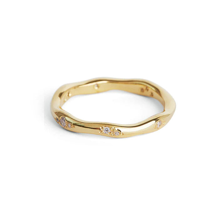 9kt gold Celestial Wobble Band by Meraki Jewellery