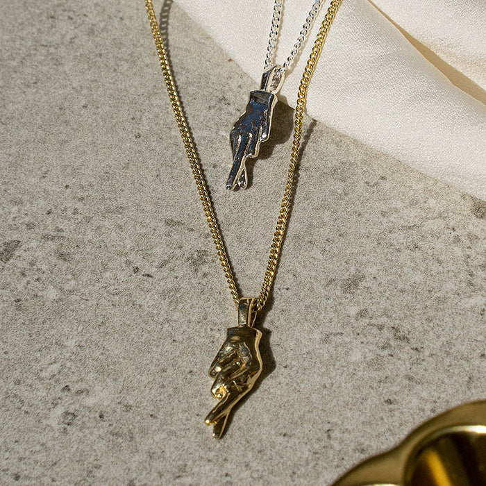 Fingers Crossed Pendant from Meraki Jewellery Design
