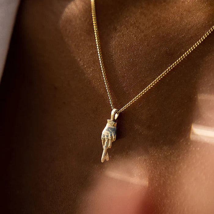 Fingers Crossed Pendant from Meraki Jewellery Design