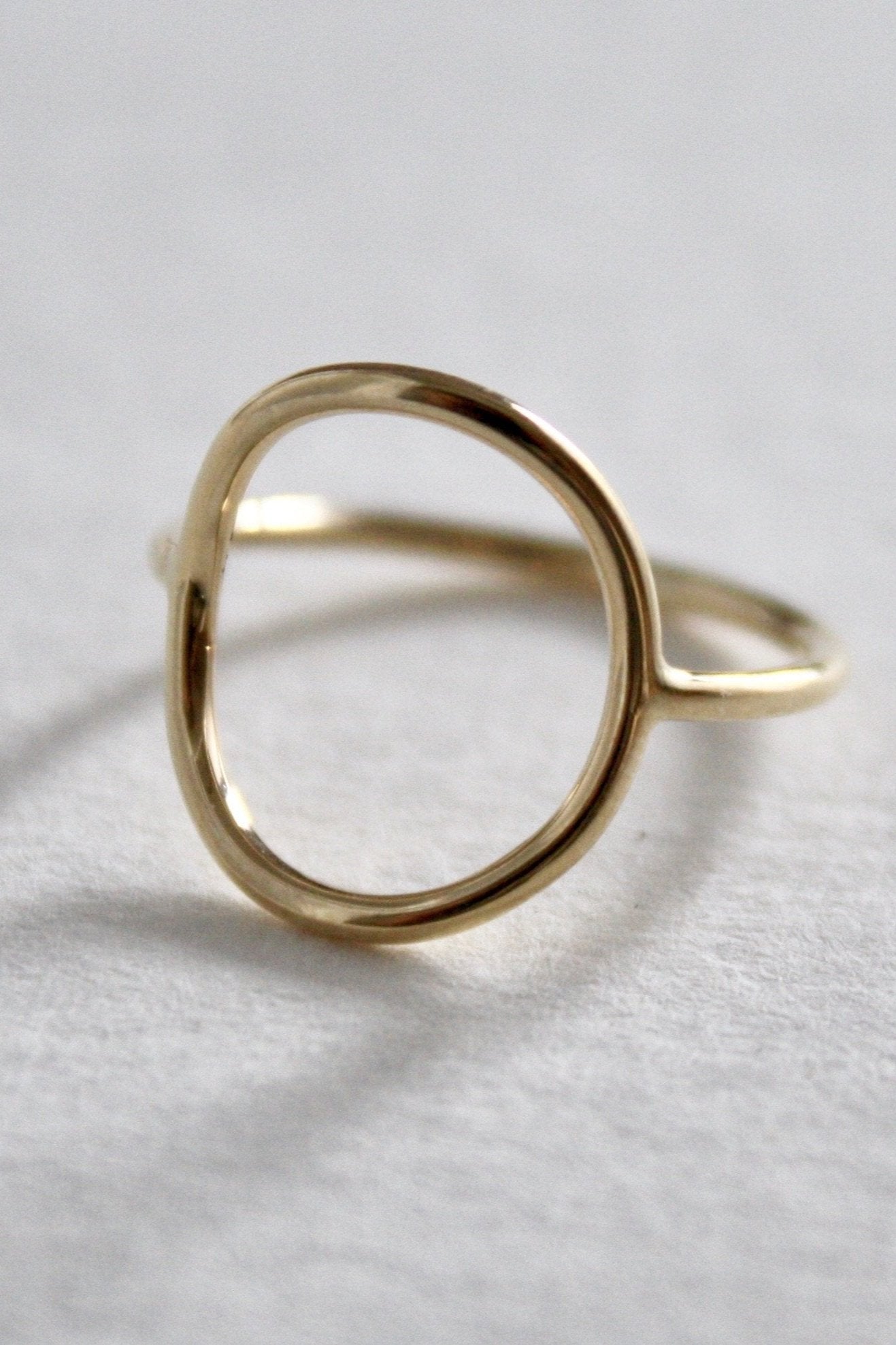 9ct gold Circle Ring from Jade Rabbit Jewellery