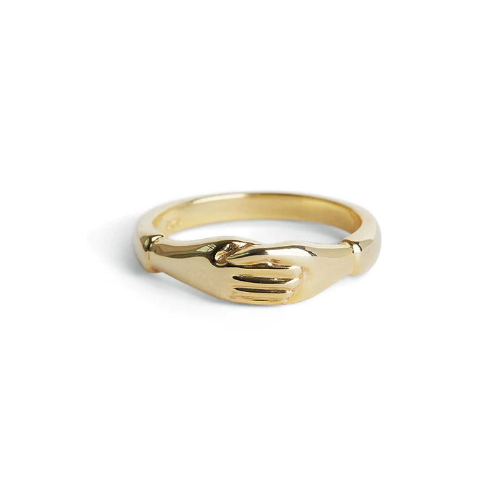 9ct gold Holding Hands Ring from Meraki Jewellery