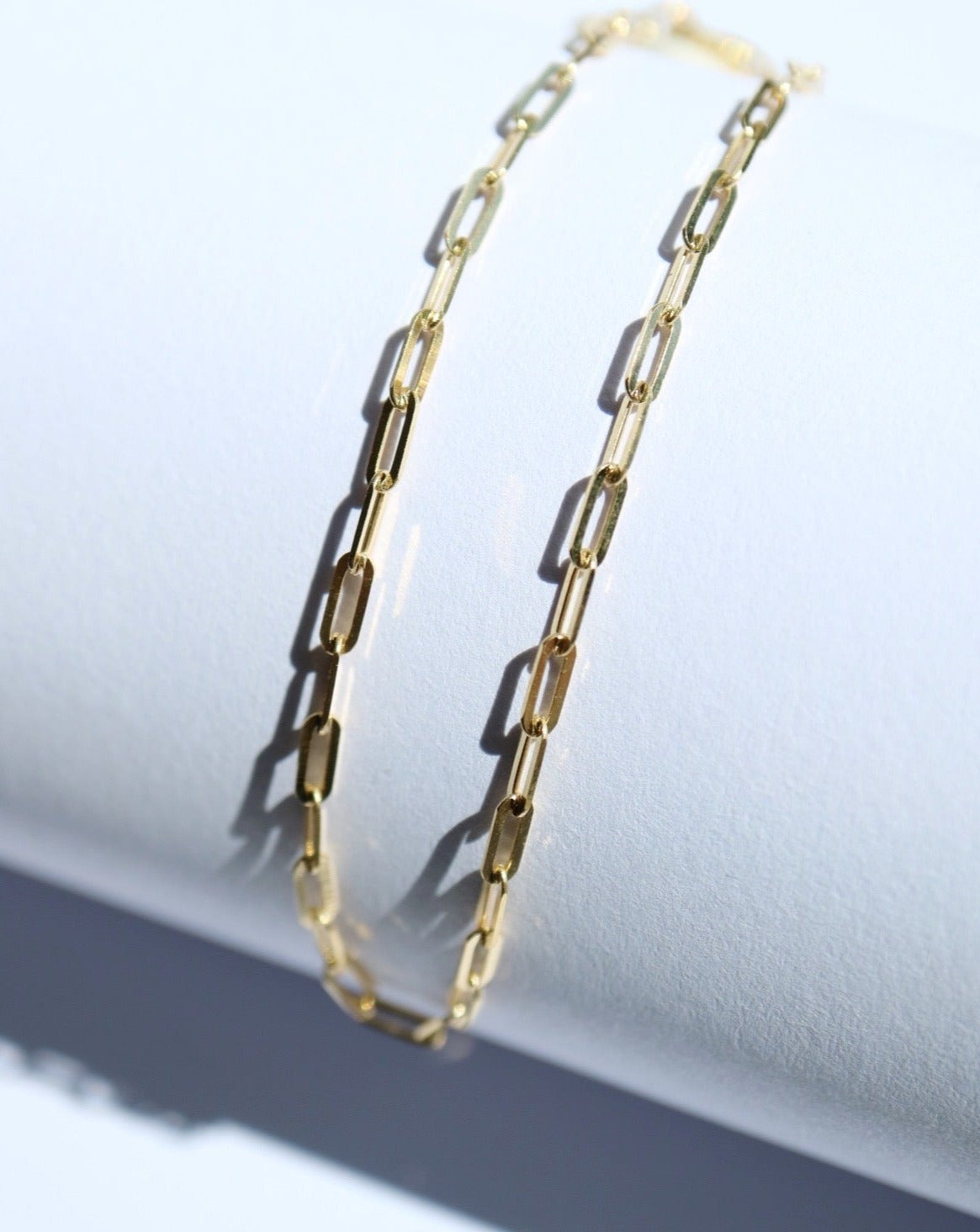 9kt gold Paperclip Bracelet