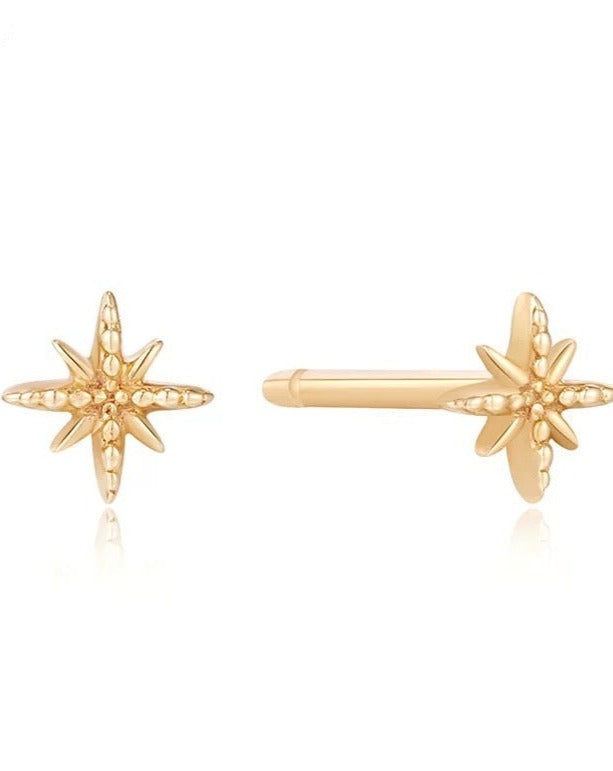 9kt gold Twinkling Star Studs