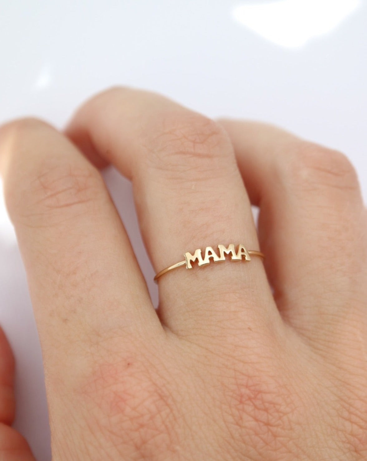 9kt gold MAMA Ring