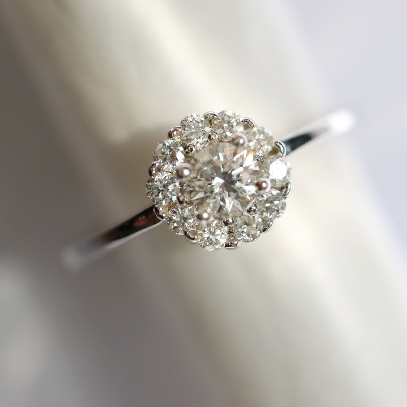 9ct Diamond Flower Ring