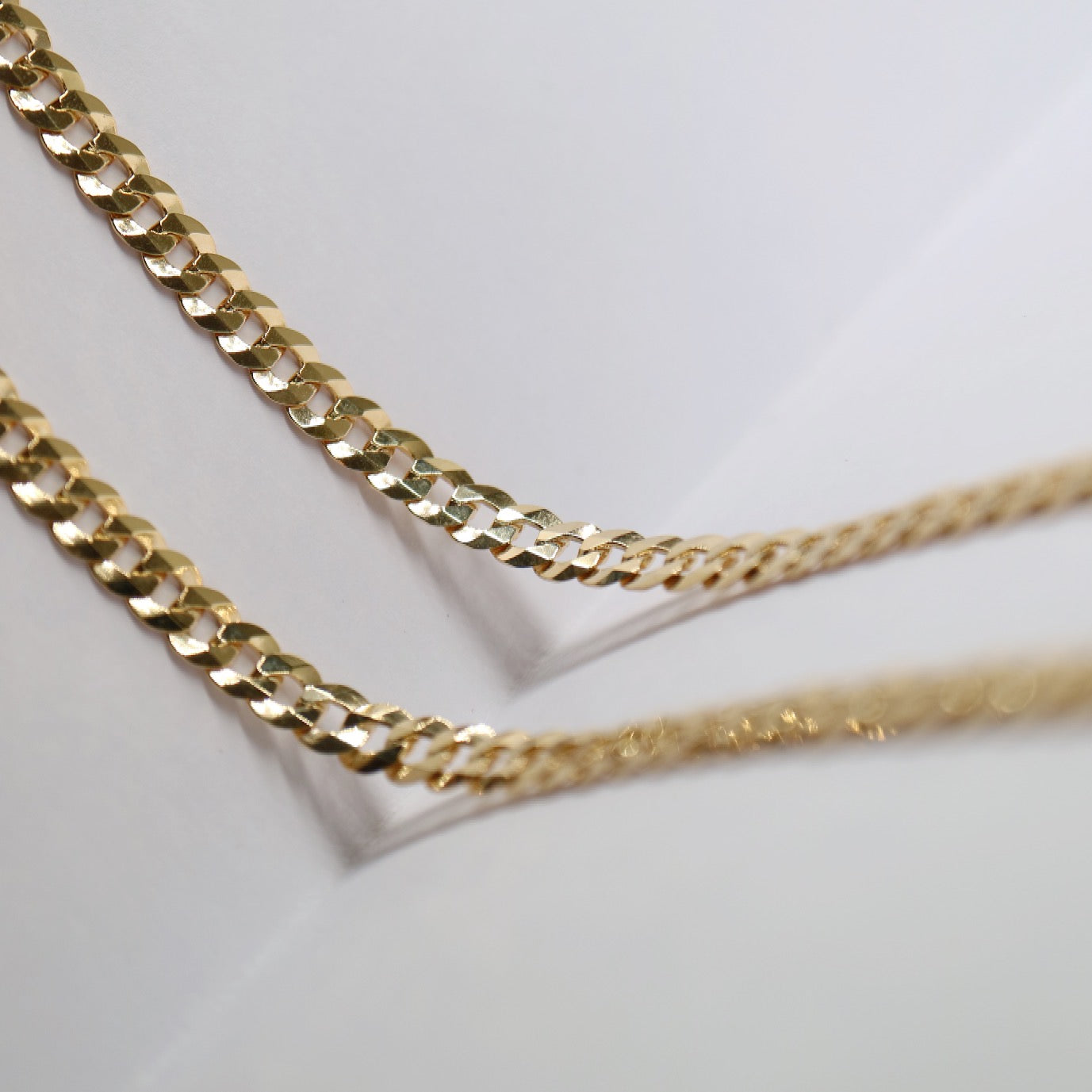 9kt gold Curb Chains from Collective & Co Jewellery