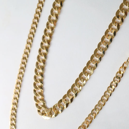 9kt gold Curb Chains from Collective & Co Jewellery