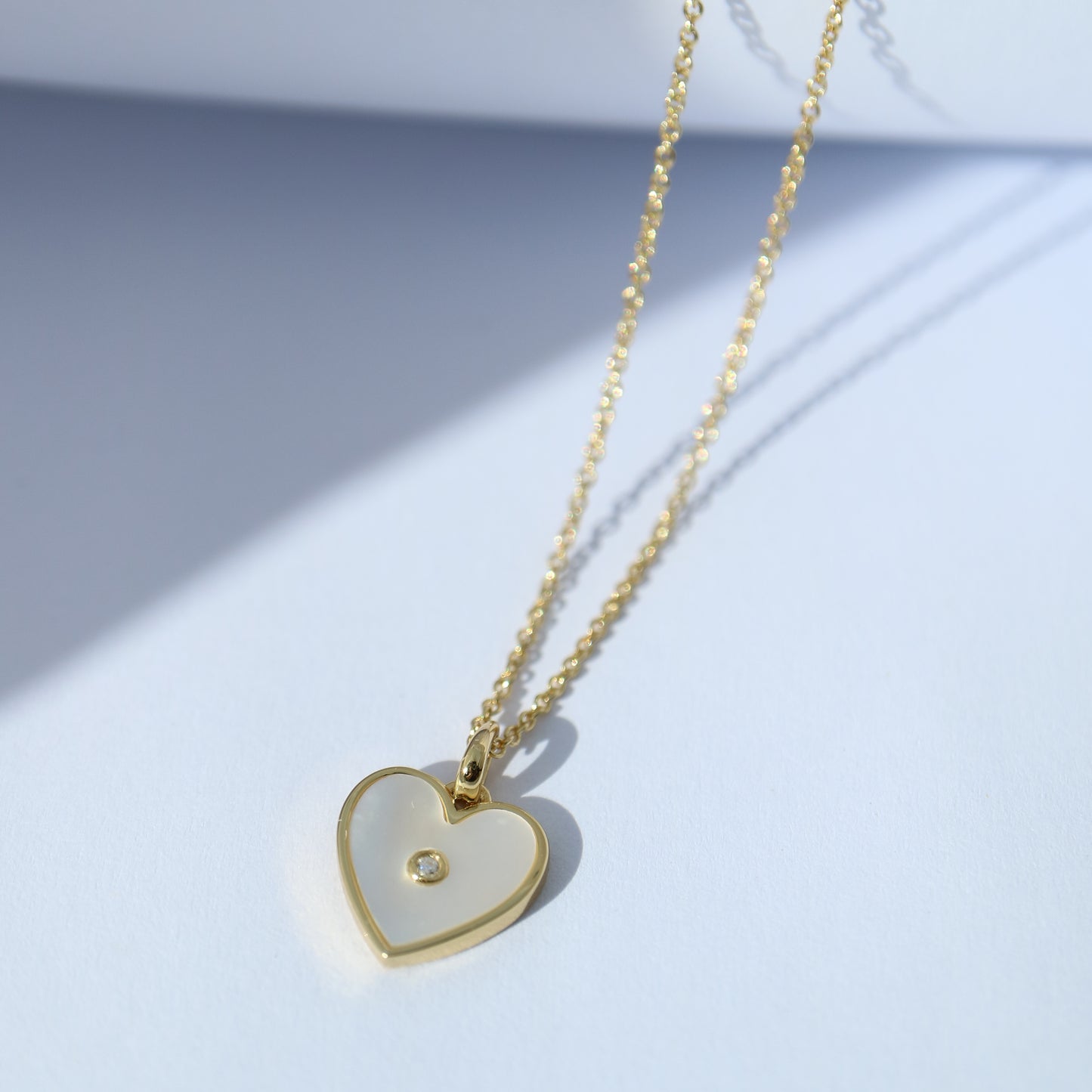 Mother of Pearl Heart Pendant