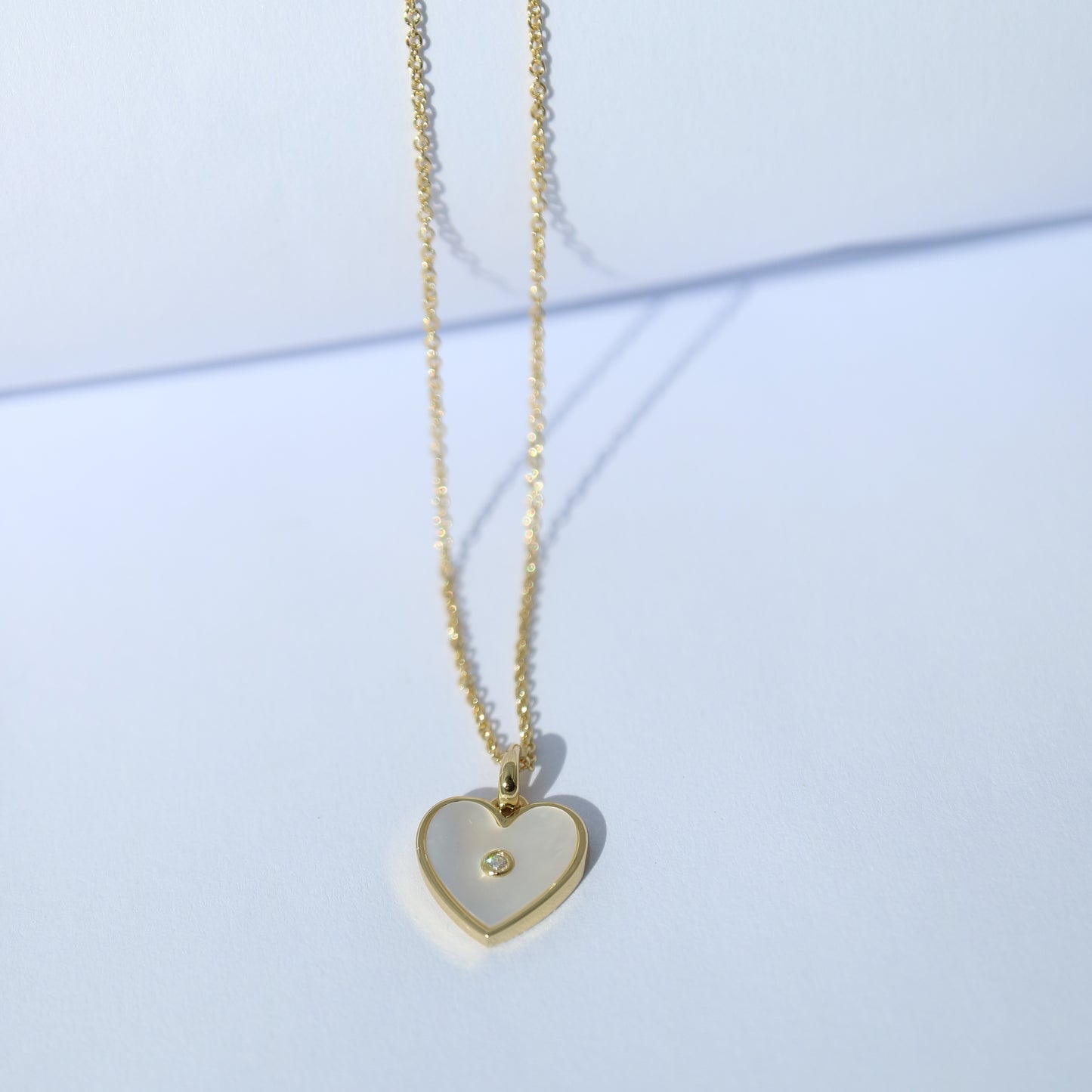 Mother of Pearl Heart Pendant