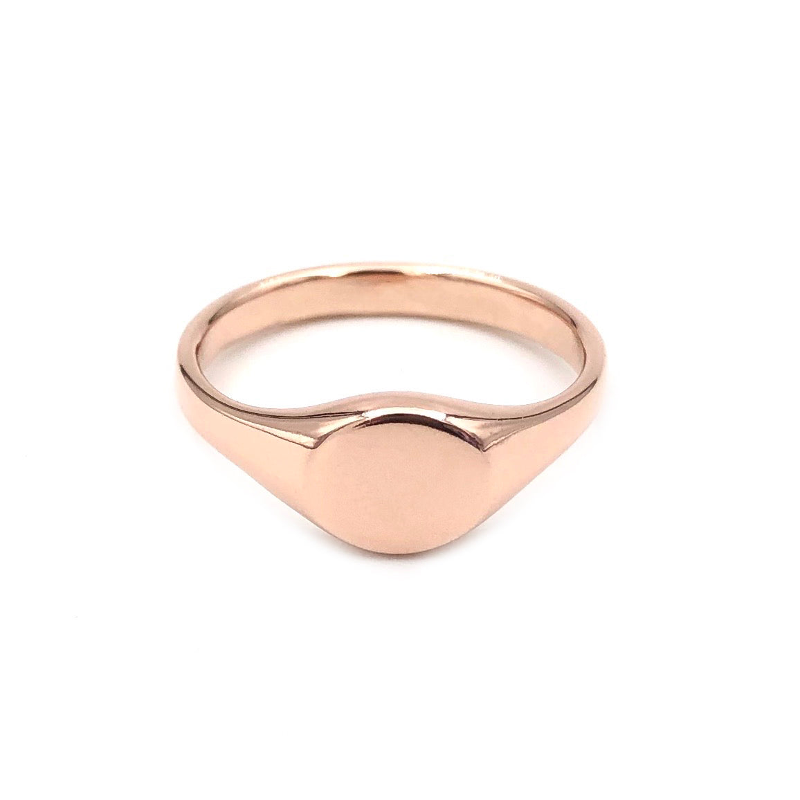 9ct rose gold petite signet ring