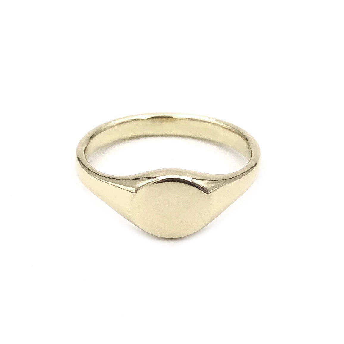 9ct yellow gold petite signet ring