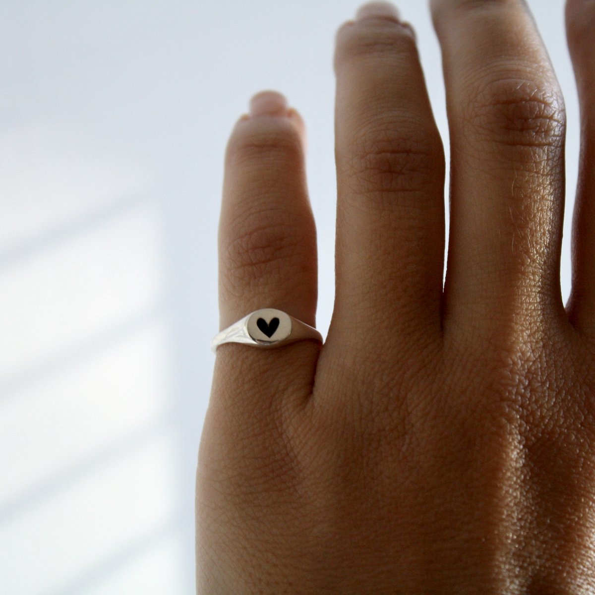 Black Heart Signet ring from Jade Rabbit