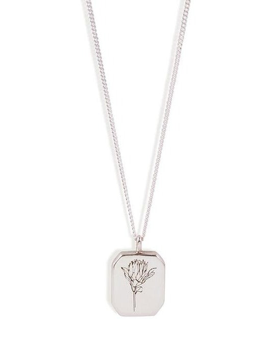 Rectangle Protea Necklace by Meraki Jewellery Design