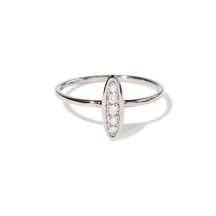9kt white gold Penelope Ring by Meraki Jewellery