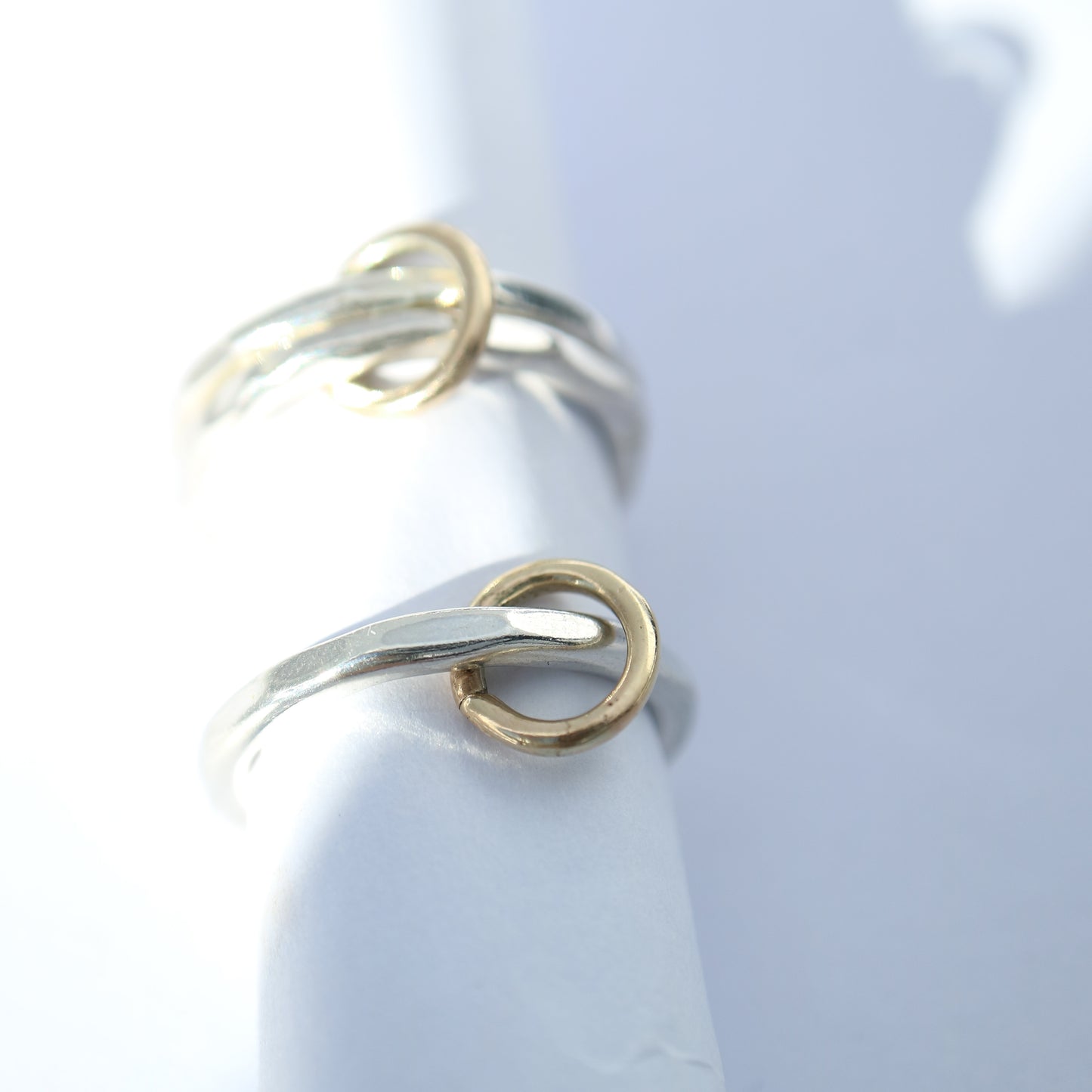 sterling silver ring with gold