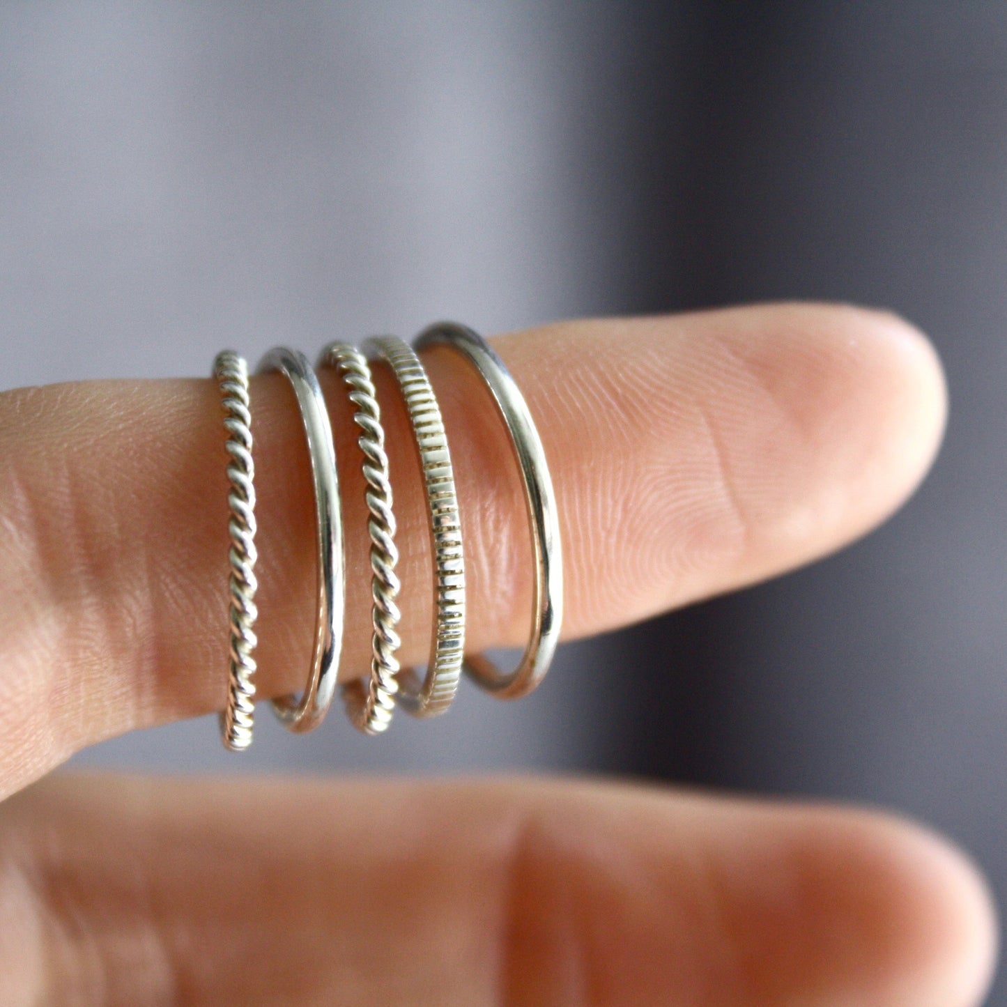 Silver stacking rings