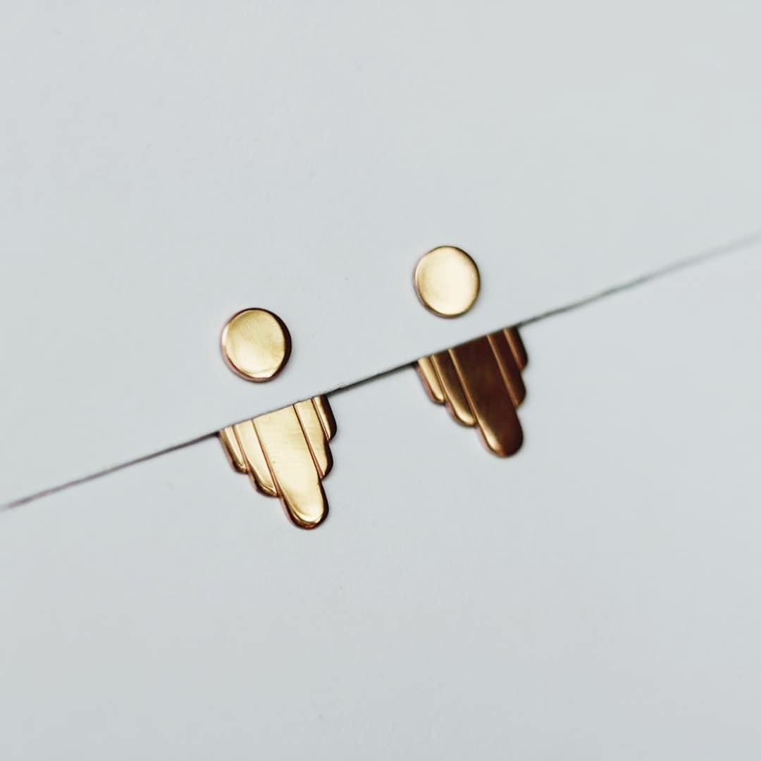 Art Deco Earrings in rose gold