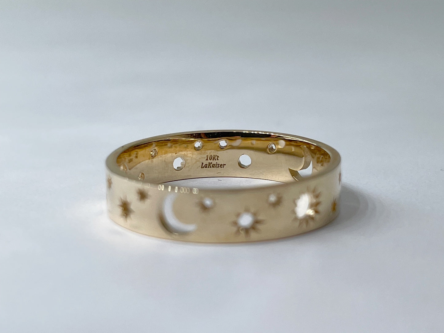 10kt Solid Gold Celestial Band