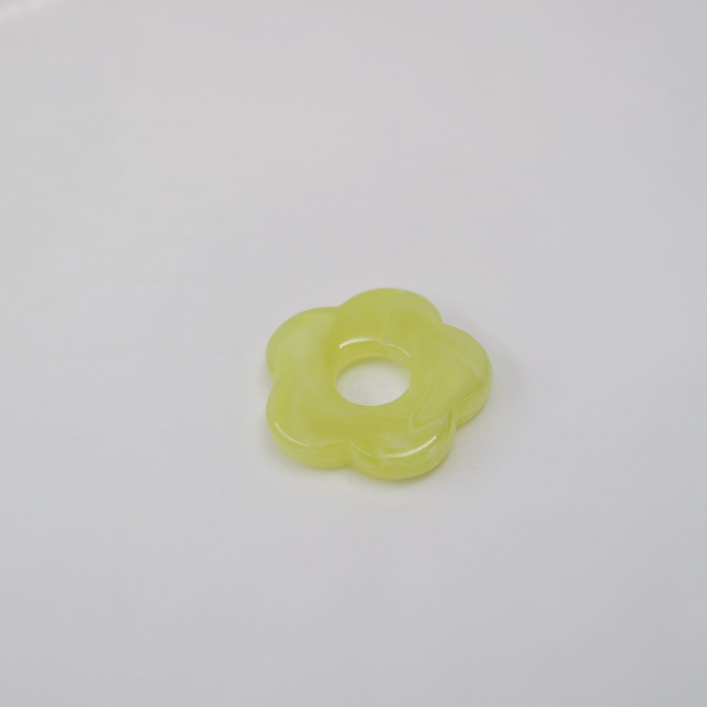 Flower Power Acrylic Charm in lemon curd