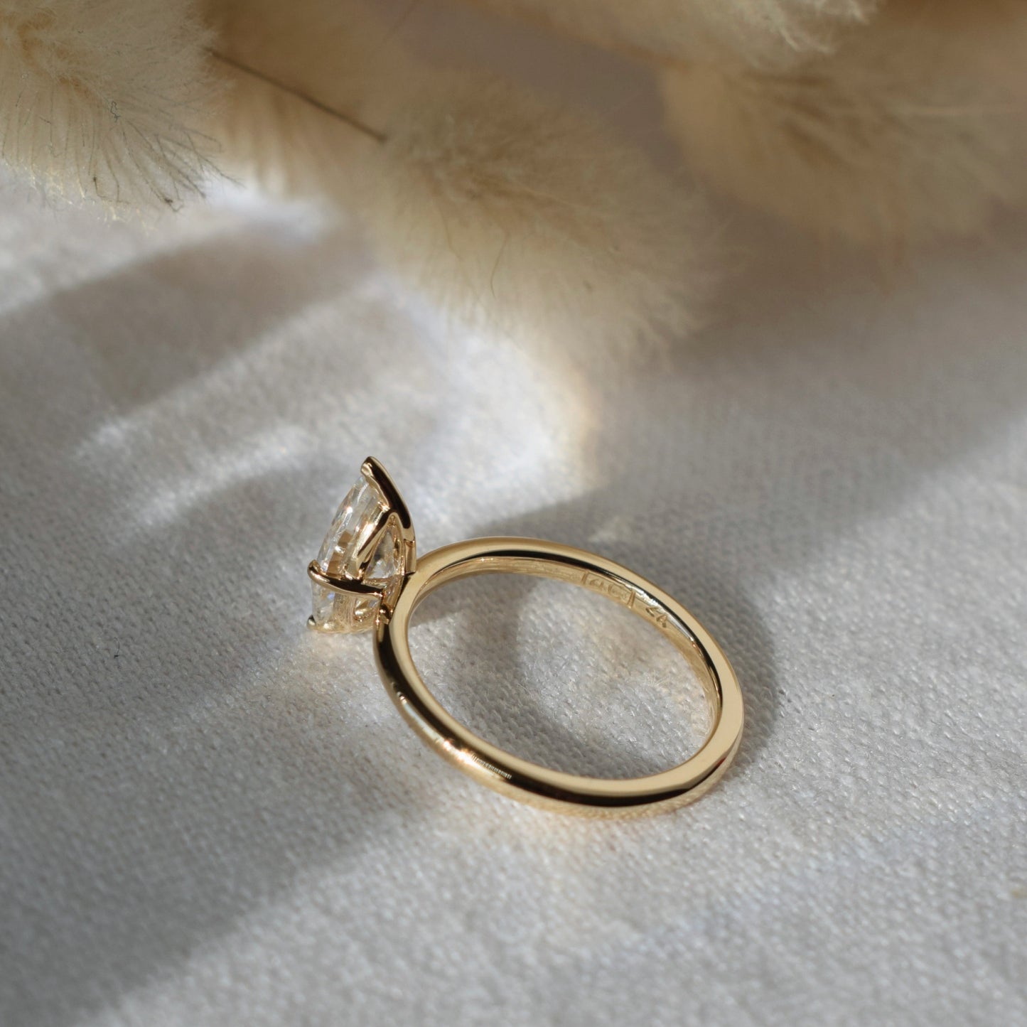 9ct gold Marquise Solitaire Ring from Theia Jewellery