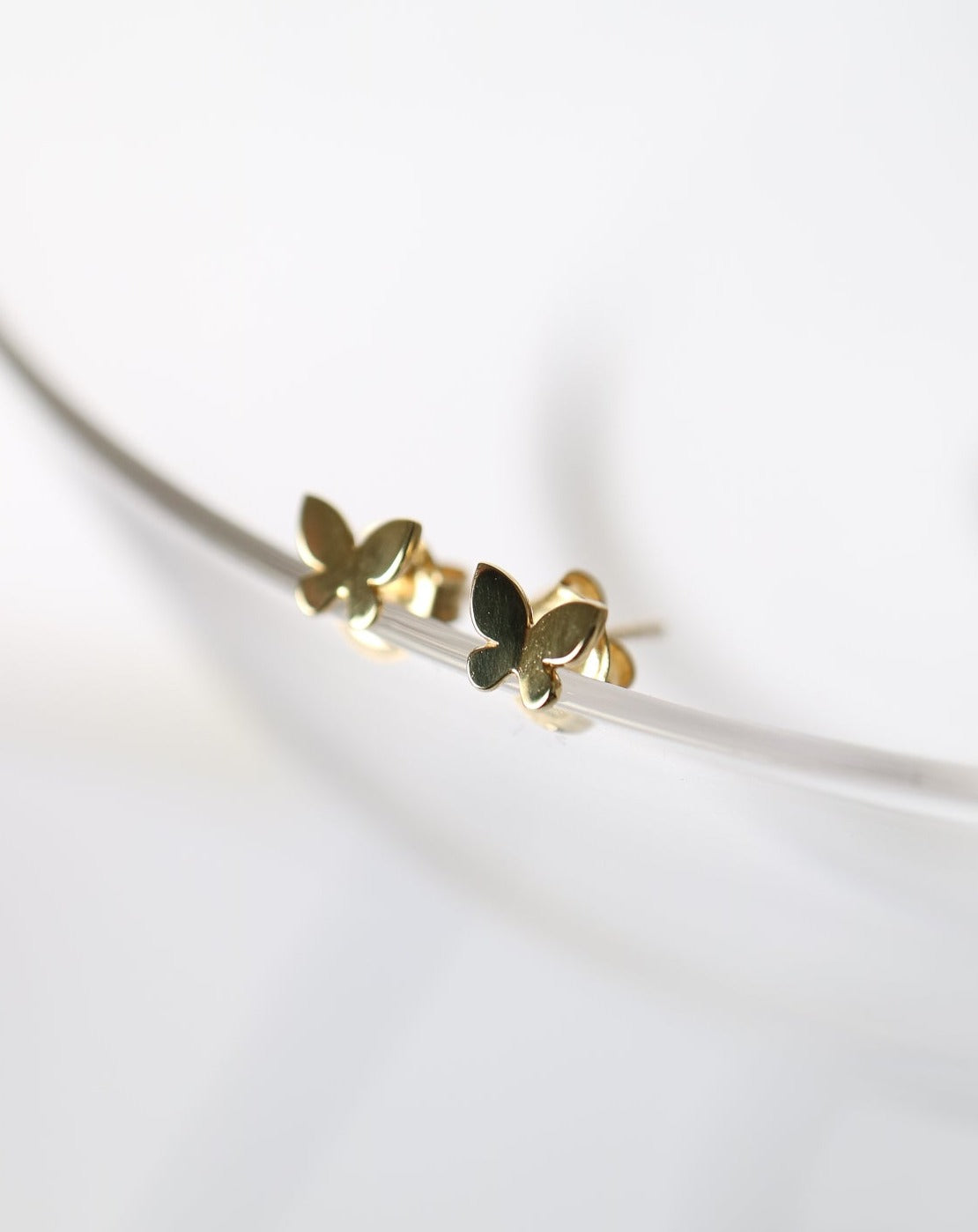 14kt gold Butterfly Studs Earrings