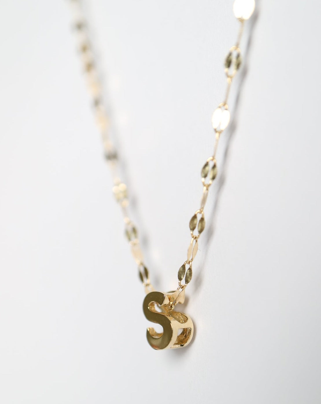 14kt gold Letter charm pendant by Collective & Co Jewellery