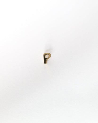 P initial charm letter pendant in 14kt gold