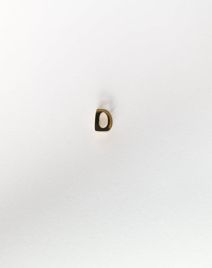 D initial charm letter pendant in 14kt gold