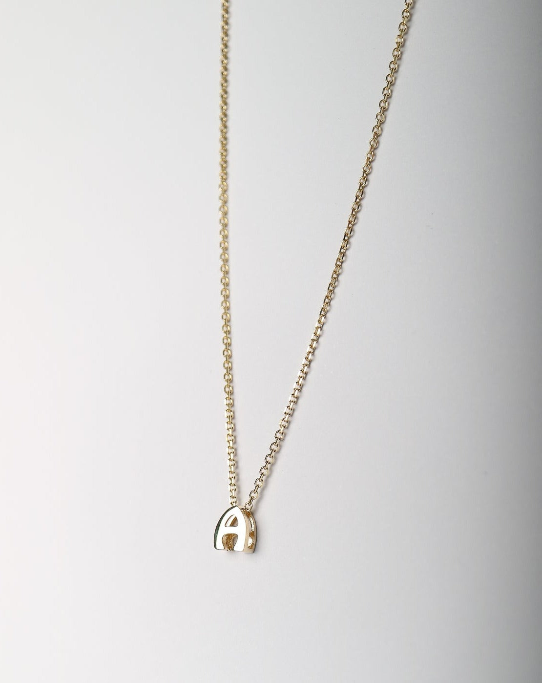 14kt gold Letter charm pendant by Collective & Co Jewellery