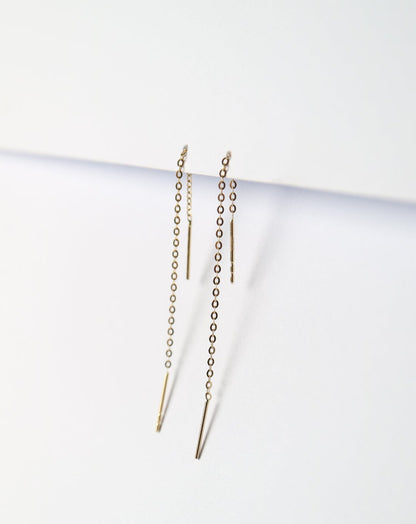 14kt gold Threader Earrings by Collective & Co Jewellery South Africa