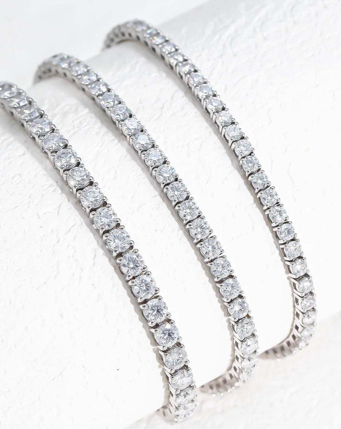 9ct white gold diamond tennis bracelets