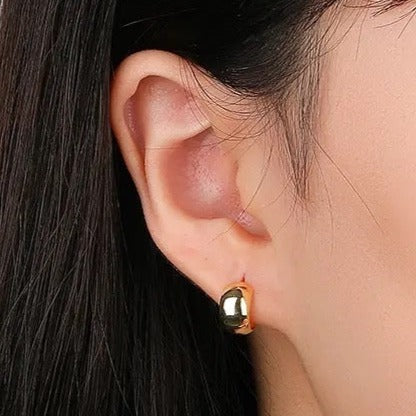domed huggie earring