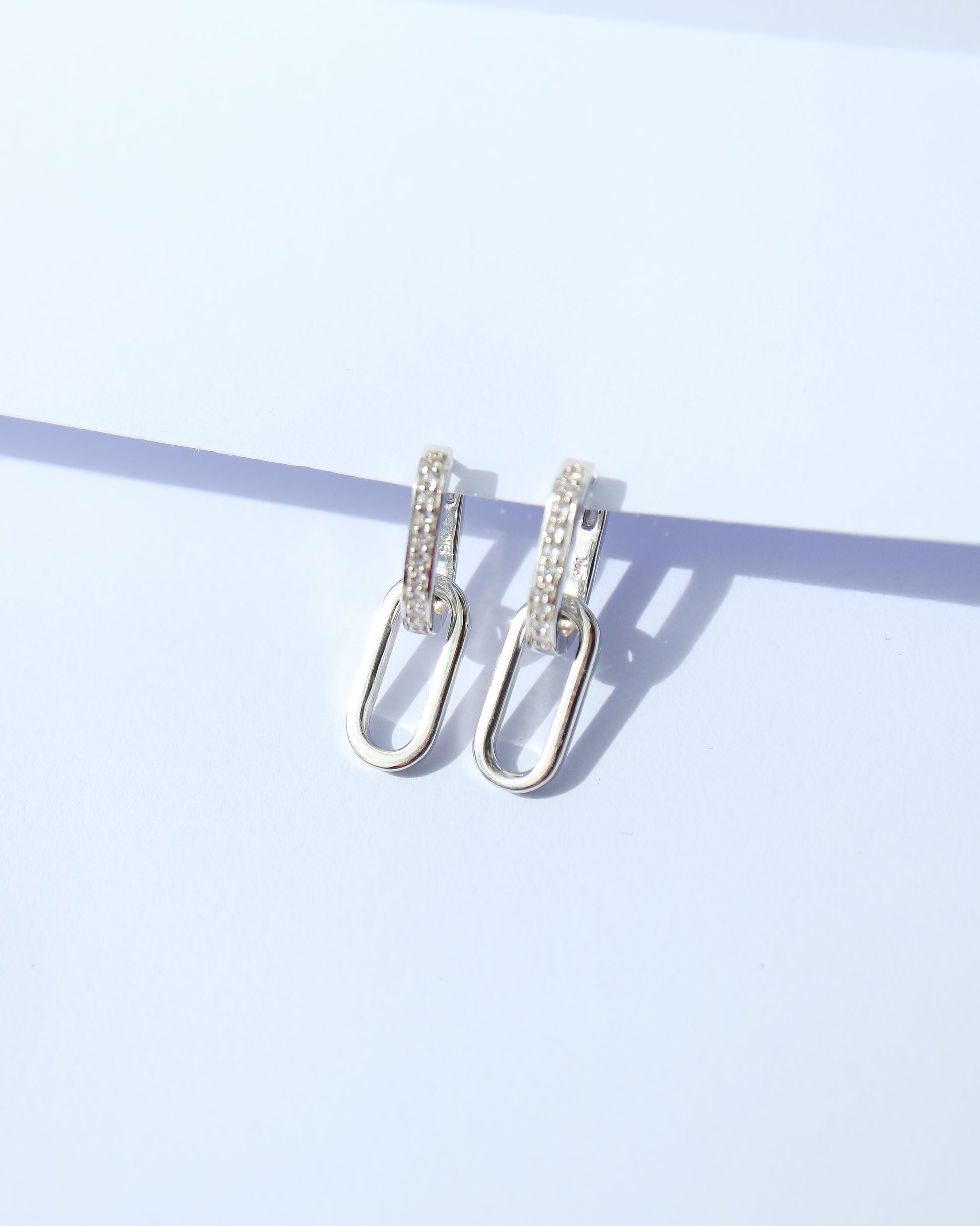 9ct gold chain reaction earrings