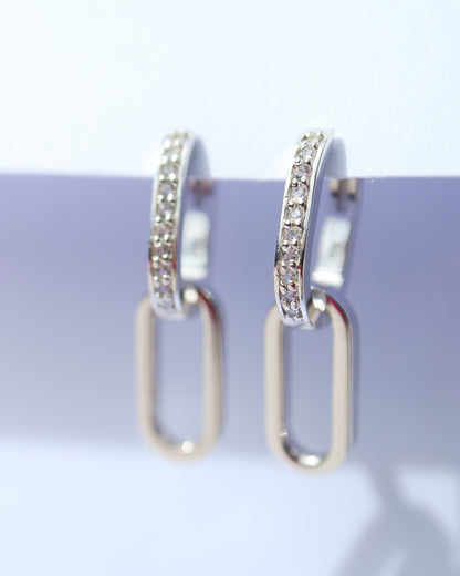 9ct gold chain reaction earrings