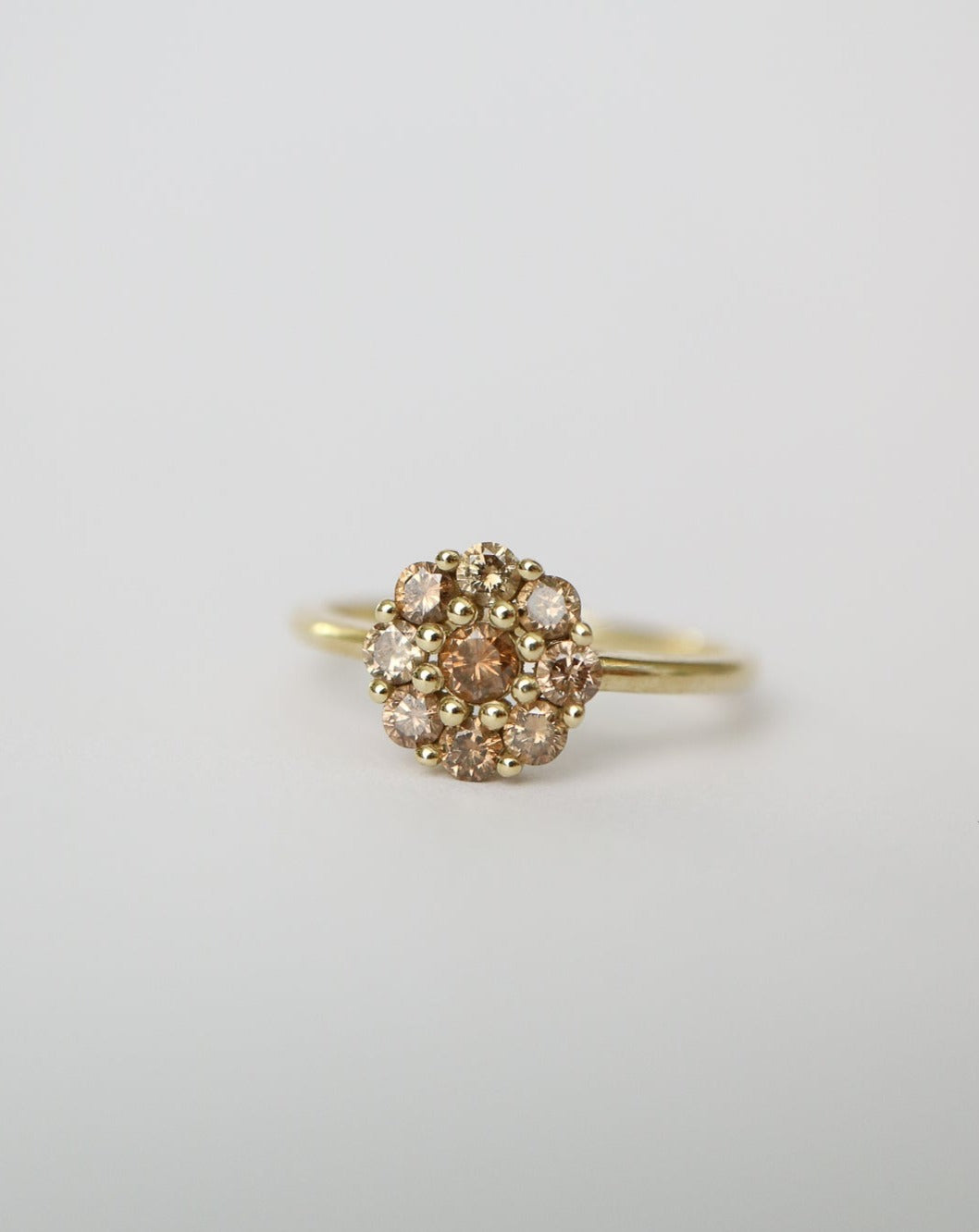 9ct cognac diamond ring from Collective & Co jewellery brand