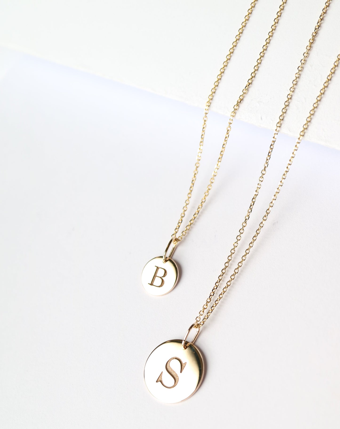 9ct gold Initial Pendants