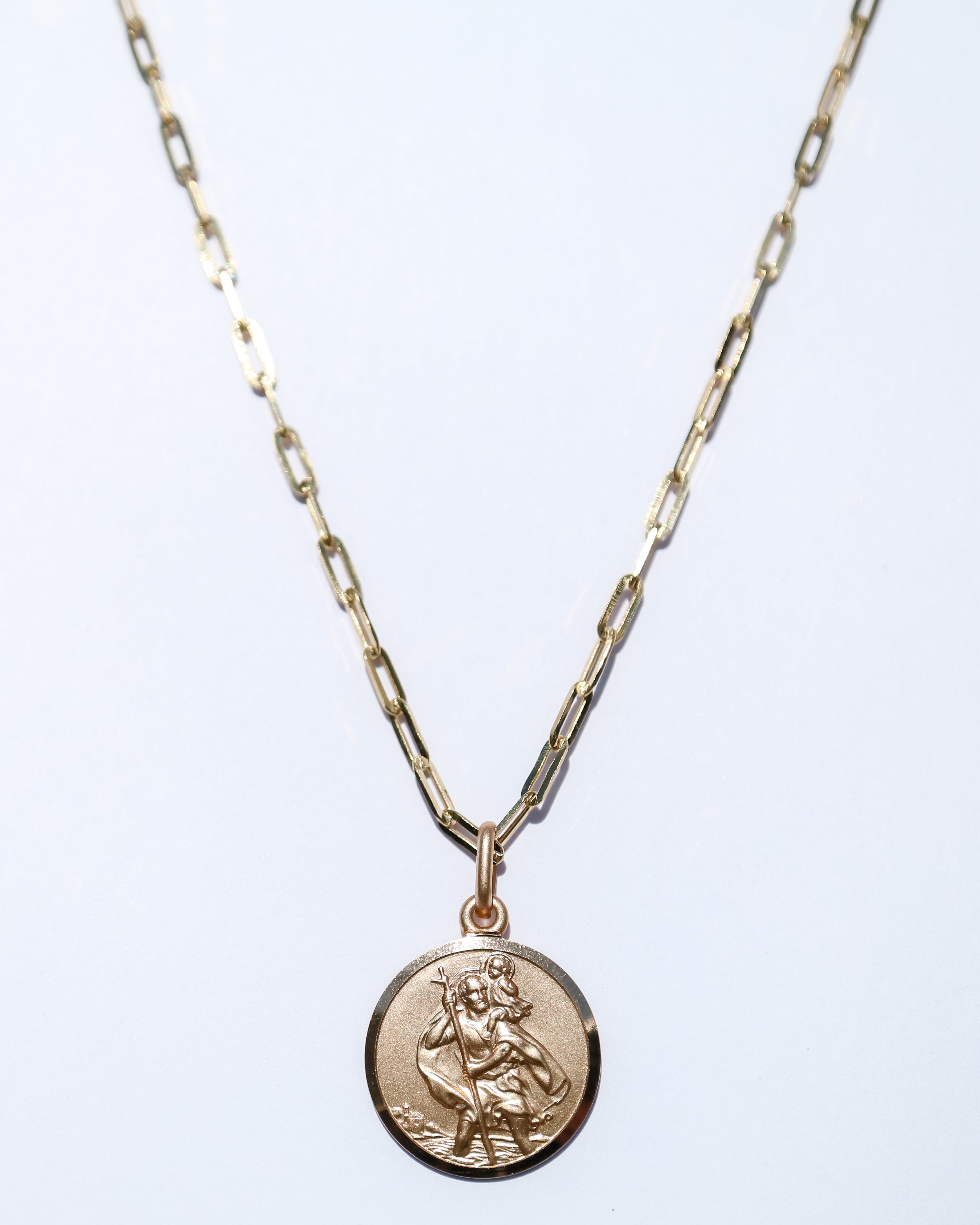 Gold ST Christopher Necklace – The Real Thing Jewellery