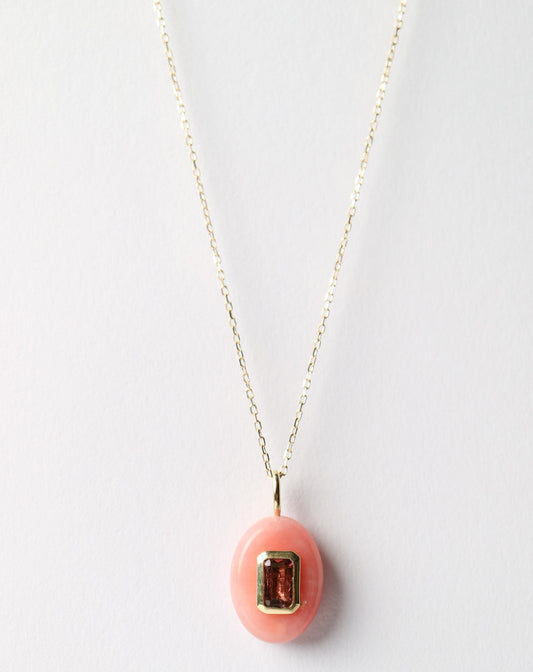9ct gold Pink Tourmaline Pendant