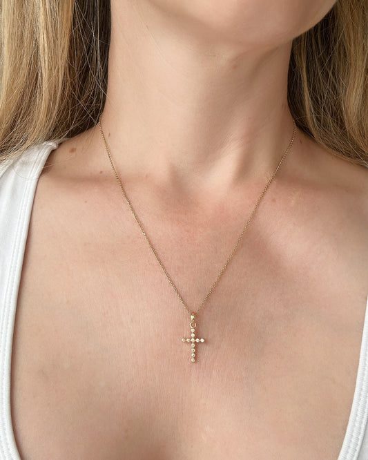 9ct gold Small Crucifix Necklace
